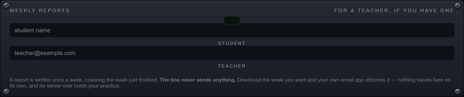 The Weekly reports panel of the Rise Keys dashboard